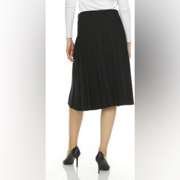 Tion Design Black Pleated Midi Skirt for Cocktail - Picture 7 of 14